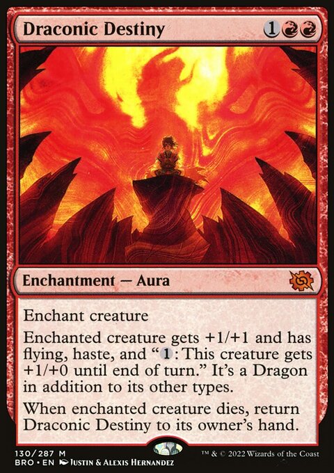 Draconic Destiny, The Brothers' War #130, Magic: The Gathering card