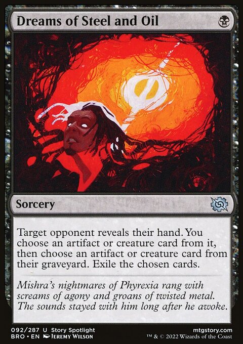 Dreams of Steel and Oil, The Brothers' War #92, Magic: The Gathering card