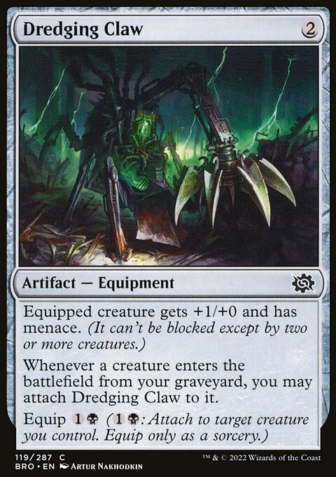 Dredging Claw, The Brothers' War #119, Magic: The Gathering card