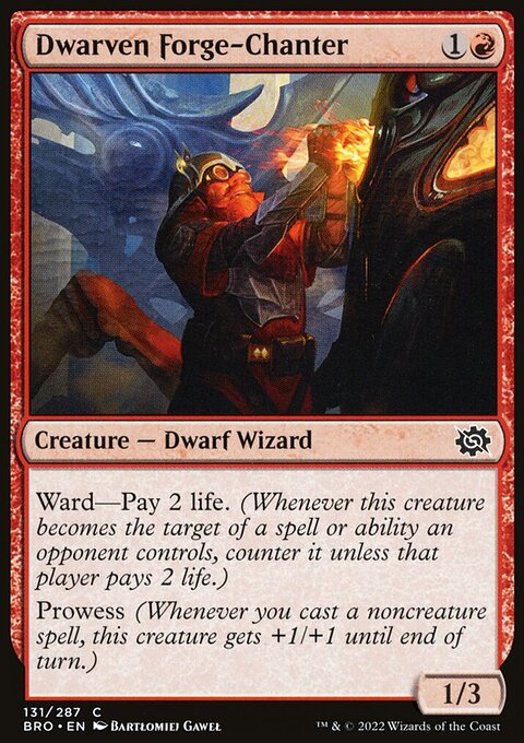 Dwarven Forge-Chanter, The Brothers' War #131, Magic: The Gathering card