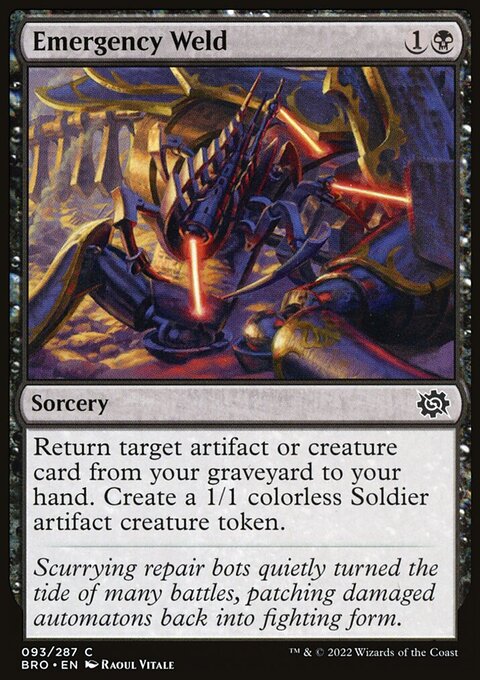 Emergency Weld, The Brothers' War #93, Magic: The Gathering card