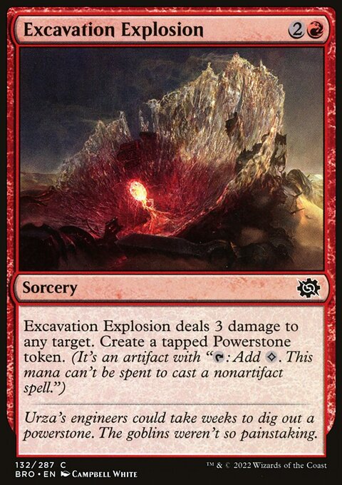 Excavation Explosion, The Brothers' War #132, Magic: The Gathering card