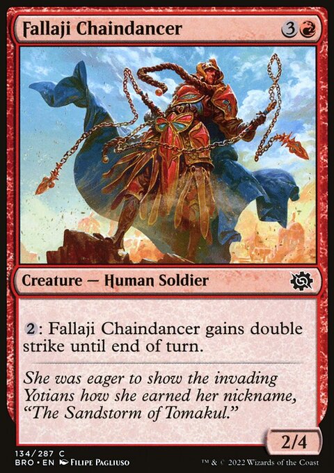 Fallaji Chaindancer, The Brothers' War #134, Magic: The Gathering card
