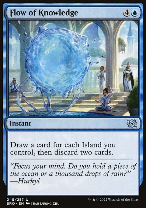Flow of Knowledge, The Brothers' War #49, Magic: The Gathering card