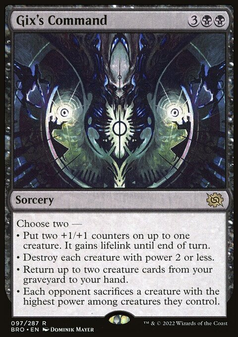 Gix's Command, The Brothers' War #97, Magic: The Gathering card