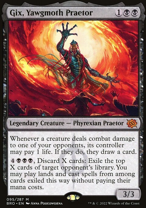 Gix, Yawgmoth Praetor, The Brothers' War #95, Magic: The Gathering card