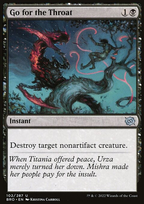 Go for the Throat, The Brothers' War #102, Magic: The Gathering card