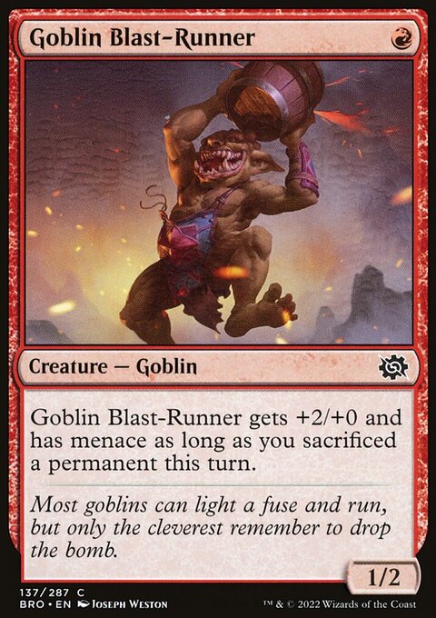 Goblin Blast-Runner, The Brothers' War #137, Magic: The Gathering card