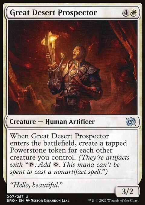 Great Desert Prospector, The Brothers' War #7, Magic: The Gathering card