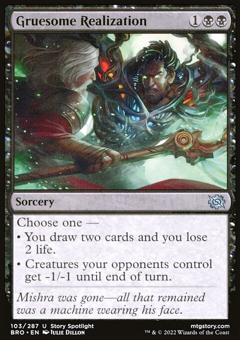 Gruesome Realization, The Brothers' War #103, Magic: The Gathering card