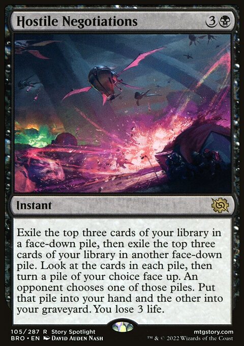Hostile Negotiations, The Brothers' War #105, Magic: The Gathering card