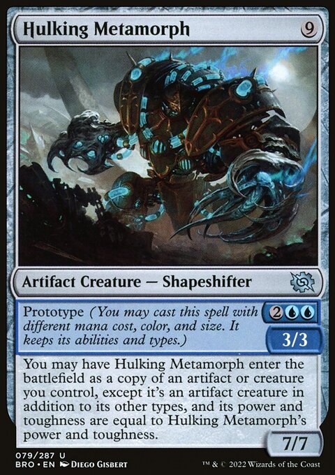 Hulking Metamorph, The Brothers' War #79, Magic: The Gathering card