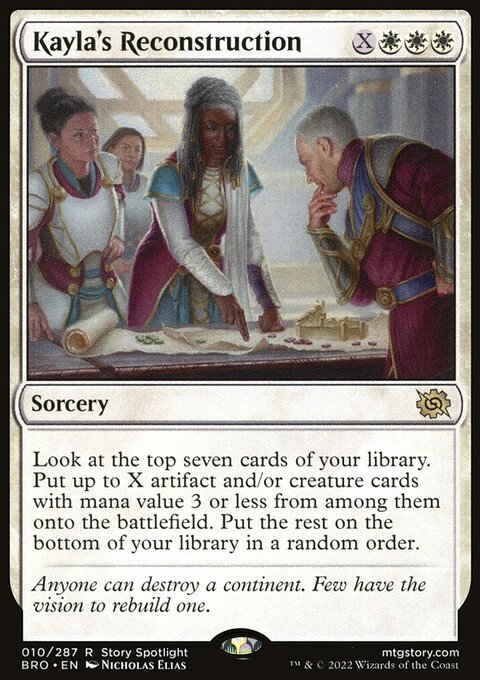 Kayla's Reconstruction, The Brothers' War #10, Magic: The Gathering card