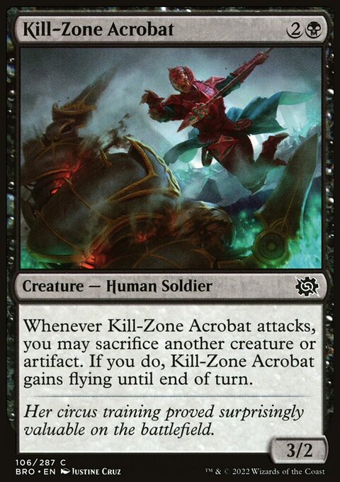 Kill-Zone Acrobat, The Brothers' War #106, Magic: The Gathering card