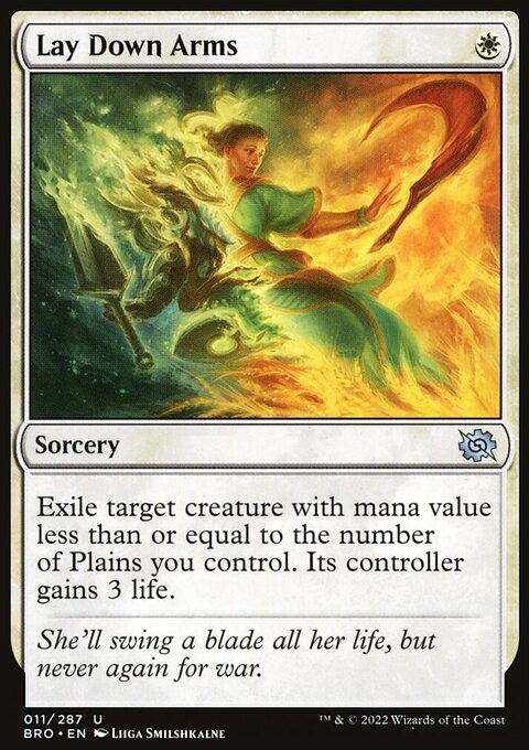 Lay Down Arms, The Brothers' War #11, Magic: The Gathering card