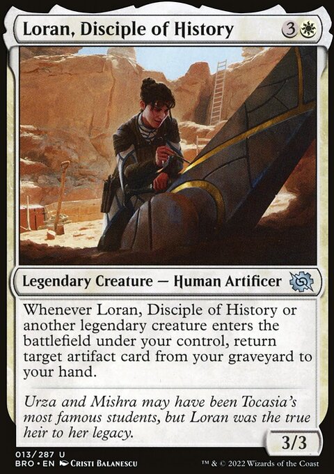 Loran, Disciple of History, The Brothers' War #13, Magic: The Gathering card