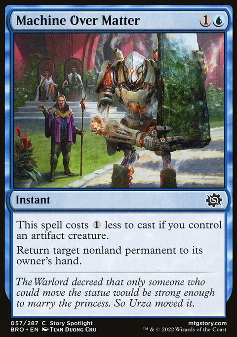 Machine Over Matter, The Brothers' War #57, Magic: The Gathering card