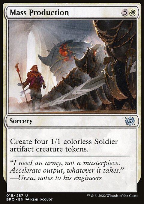 Mass Production, The Brothers' War #15, Magic: The Gathering card