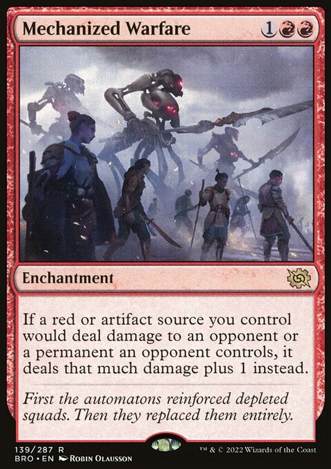Mechanized Warfare, The Brothers' War #139, Magic: The Gathering card