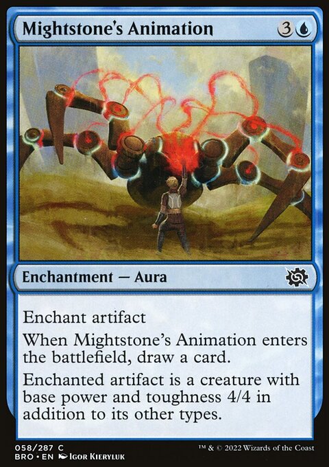 Mightstone's Animation, The Brothers' War #58, Magic: The Gathering card