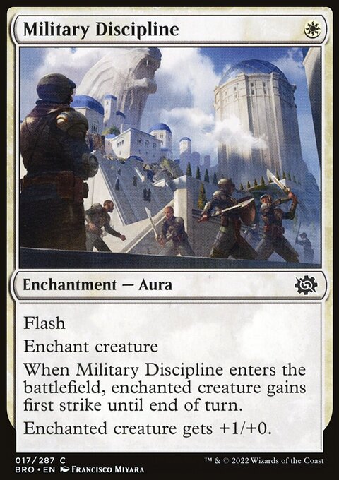 Military Discipline, The Brothers' War #17, Magic: The Gathering card