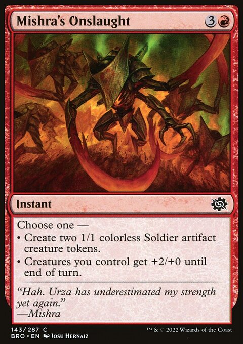 Mishra's Onslaught, The Brothers' War #143, Magic: The Gathering card
