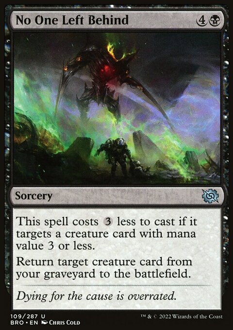 No One Left Behind, The Brothers' War #109, Magic: The Gathering card