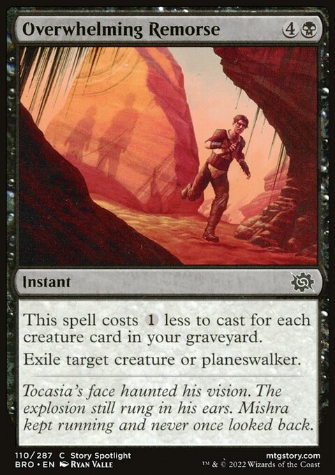 Overwhelming Remorse, The Brothers' War #110, Magic: The Gathering card