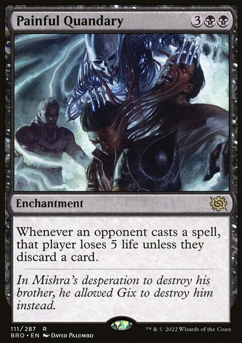 Painful Quandary, The Brothers' War #111, Magic: The Gathering card