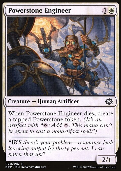 Powerstone Engineer, The Brothers' War #20, Magic: The Gathering card