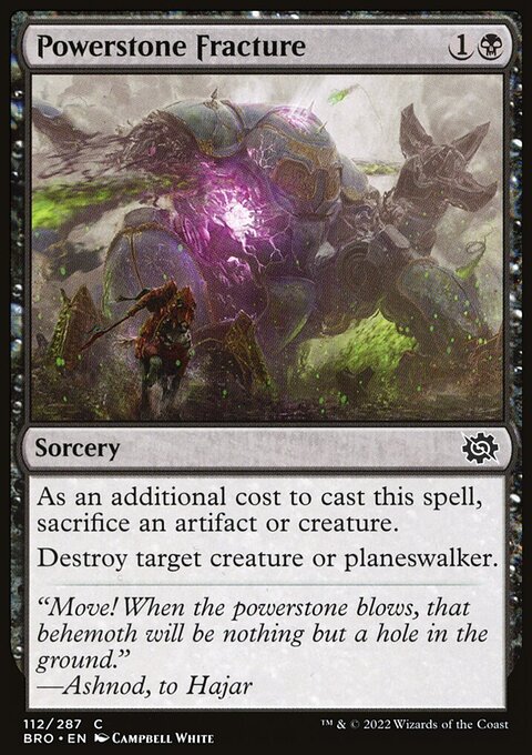 Powerstone Fracture, The Brothers' War #112, Magic: The Gathering card