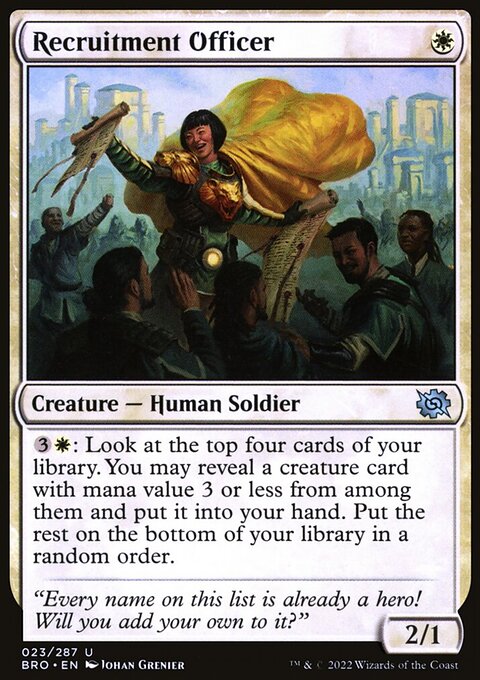 Recruitment Officer, The Brothers' War #23, Magic: The Gathering card
