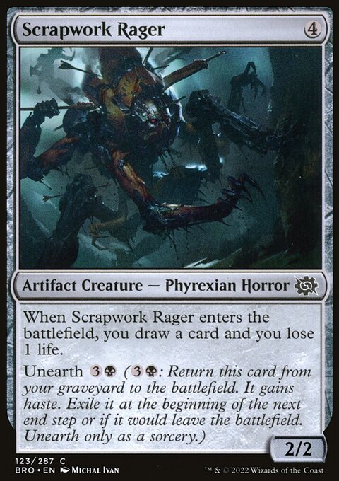 Scrapwork Rager, The Brothers' War #123, Magic: The Gathering card