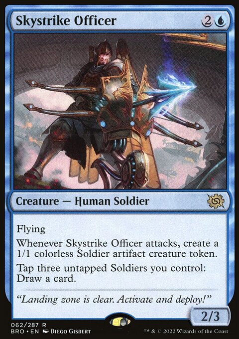 Skystrike Officer, The Brothers' War #62, Magic: The Gathering card