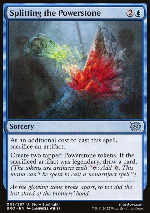 Splitting the Powerstone, The Brothers' War #63, Magic: The Gathering card