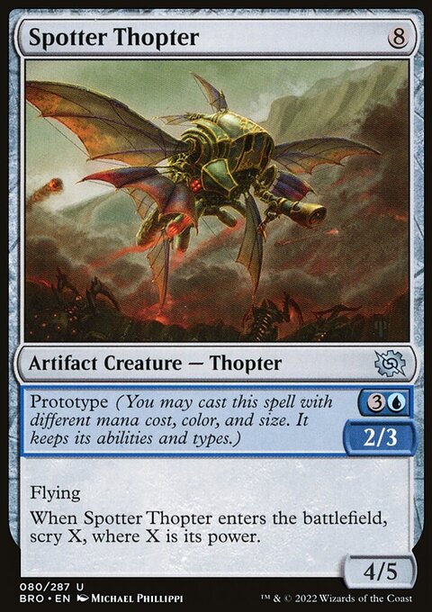 Spotter Thopter, The Brothers' War #80, Magic: The Gathering card