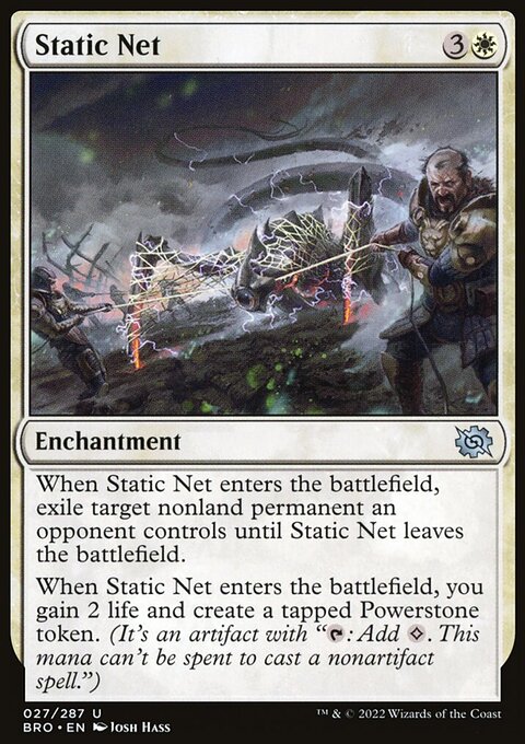 Static Net, The Brothers' War #27, Magic: The Gathering card
