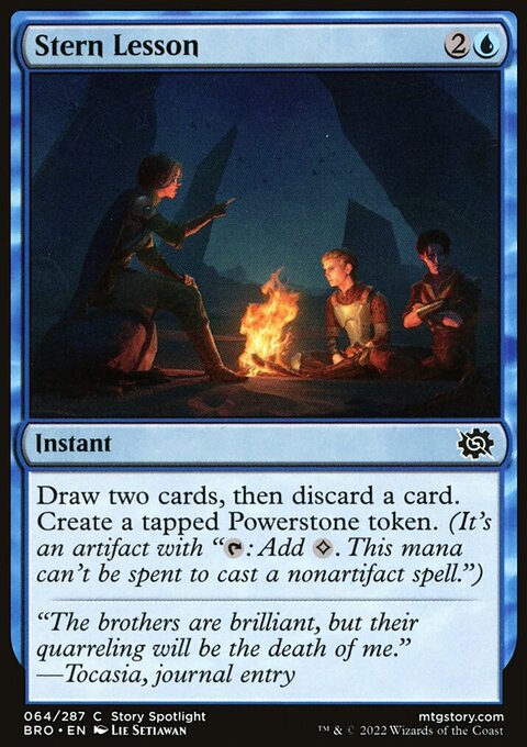 Stern Lesson, The Brothers' War #64, Magic: The Gathering card