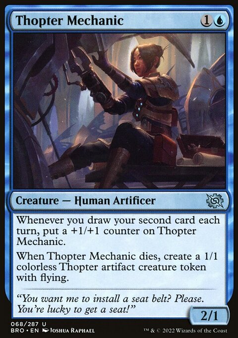 Thopter Mechanic, The Brothers' War #68, Magic: The Gathering card
