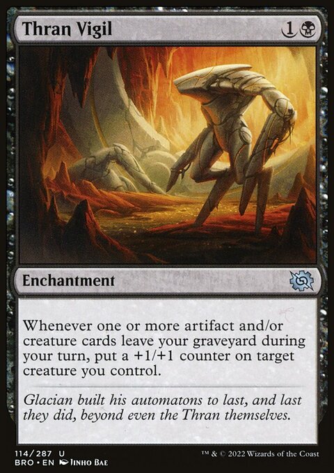 Thran Vigil, The Brothers' War #114, Magic: The Gathering card