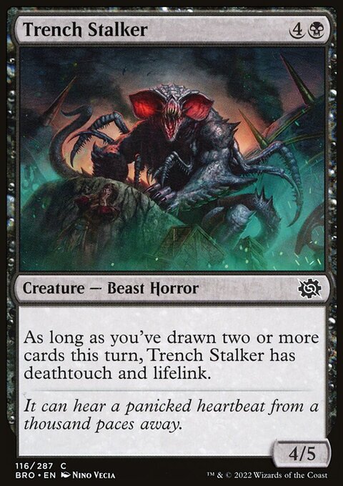 Trench Stalker, The Brothers' War #116, Magic: The Gathering card