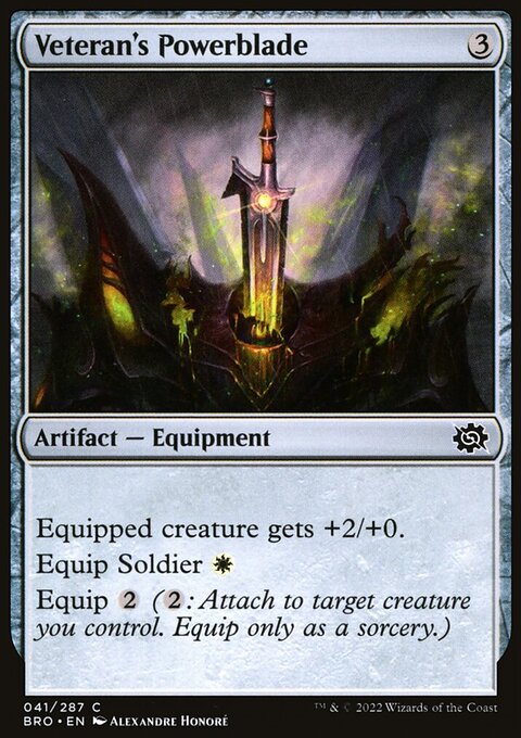 Veteran's Powerblade, The Brothers' War #41, Magic: The Gathering card