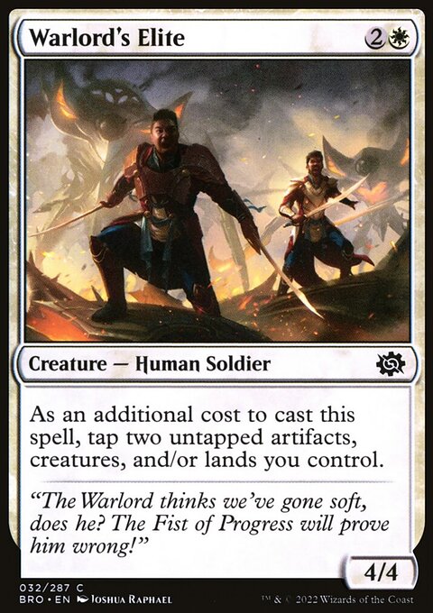 Warlord's Elite, The Brothers' War #32, Magic: The Gathering card