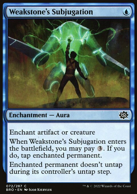 Weakstone's Subjugation, The Brothers' War #72, Magic: The Gathering card