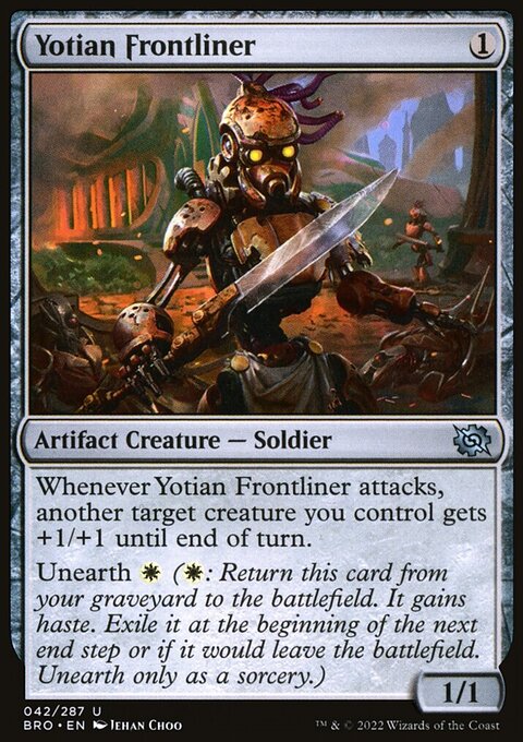 Yotian Frontliner, The Brothers' War #42, Magic: The Gathering card