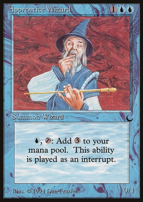 Apprentice Wizard, The Dark #21, Magic: The Gathering card