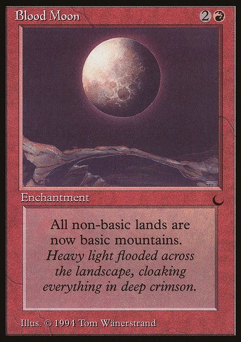Blood Moon, The Dark #58, Magic: The Gathering card