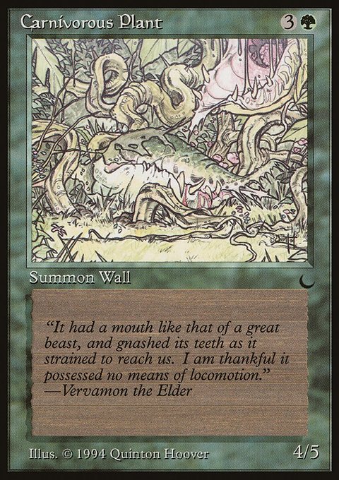Carnivorous Plant, The Dark #75, Magic: The Gathering card