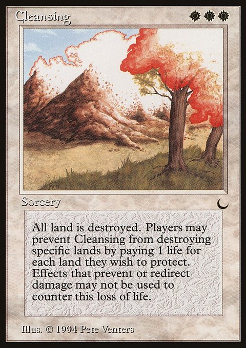 Cleansing, The Dark #4, Magic: The Gathering card
