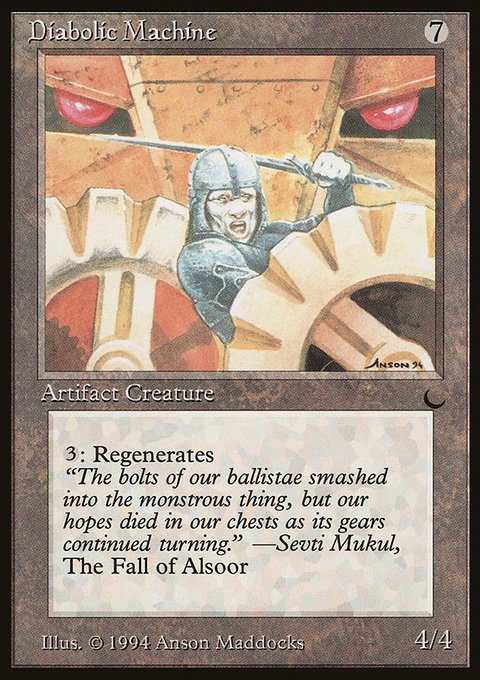 Diabolic Machine, The Dark #101, Magic: The Gathering card